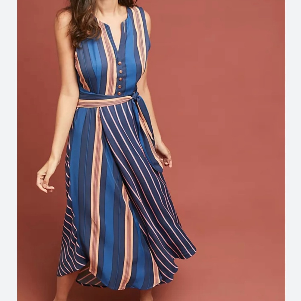 Striped Blue and Pink Dress